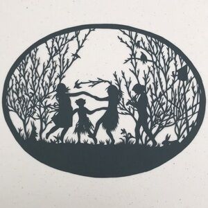 🔥ON SALE🔥Dancing 💖 Handmade PaperCut Silhouette Scherenschn…